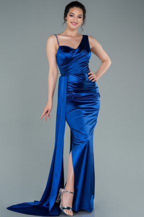 Long Sax Blue Prom Gown ABU2373