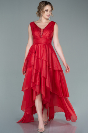 Long Red Engagement Dress ABU2394