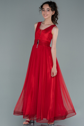 Long Red Girl Dress ABU2447