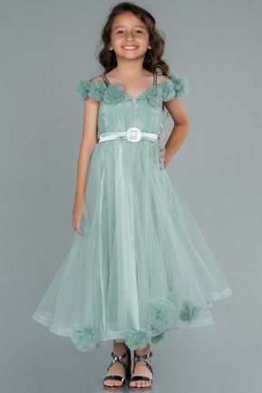 Long Mint Girl Dress ABU2452