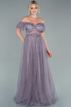Long Lavender Dantelle Evening Dress ABU2471