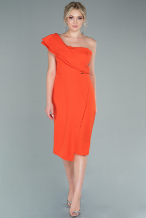 Orange Midi Invitation Dress ABK1345