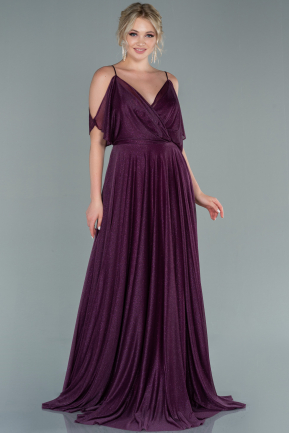 Long Dark Purple Evening Dress ABU2523