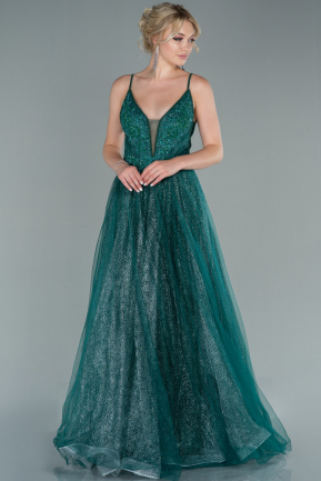 Emerald Green Long Engagement Dress ABU1442