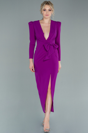 Midi Violet Night Dress ABK1438