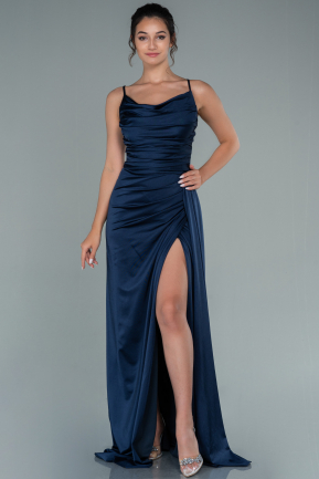 Long Navy Blue Prom Gown ABU2510