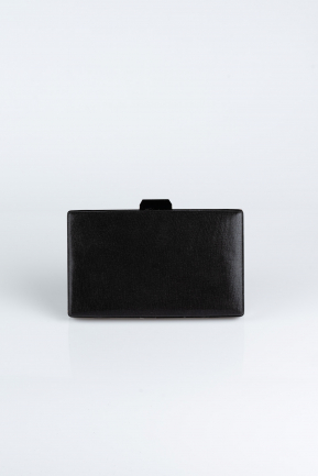 Black Plaster Fabric Evening Bag SH801