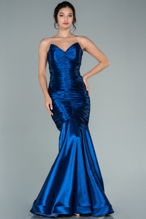 Long Sax Blue Mermaid Prom Dress ABU2526