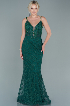 Emerald Green Long Mermaid Evening Dress ABU2277