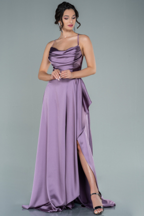 Lavender Long Satin Evening Dress ABU1843