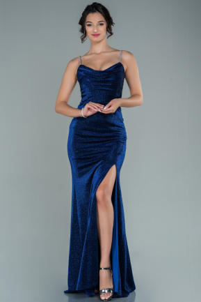 Long Sax Blue Evening Dress ABU2588