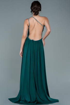 Long Emerald Green Satin Evening Dress ABU2622