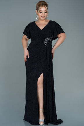 Long Black Oversized Evening Dress ABU2648