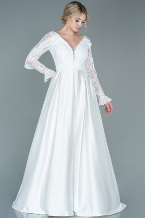 Long White Evening Dress ABU2688