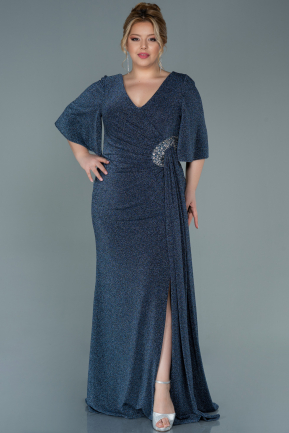 Long Indigo Plus Size Evening Dress ABU2701