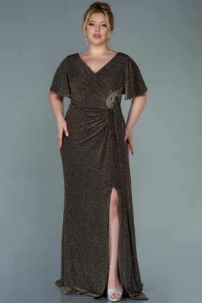 Black-Gold Long Oversized Evening Dress ABU2648