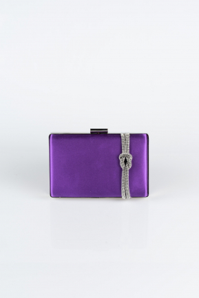 Purple Satin Box Bag VT9275