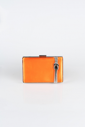 Orange Satin Box Bag VT9275