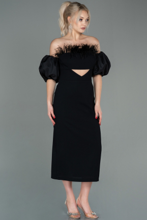 Midi Black Night Dress ABK1575