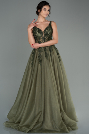Long Olive Drab Haute Couture ABU2788