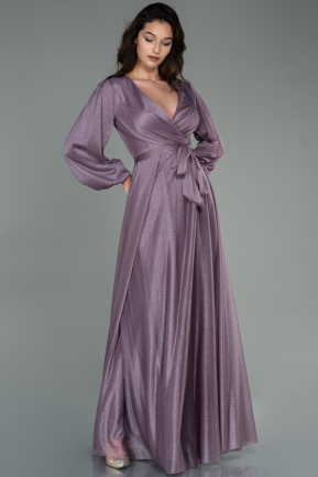 Long Lavender Plus Size Evening Dress ABU2962