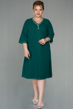 Short Emerald Green Chiffon Evening Dress ABK1591