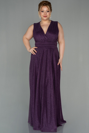 Long Purple Plus Size Evening Dress ABU2760