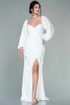 Long White Mermaid Evening Dress ABU2280