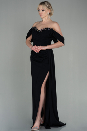 Long Black Evening Dress ABU2823