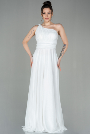 Long White Evening Dress ABU2834