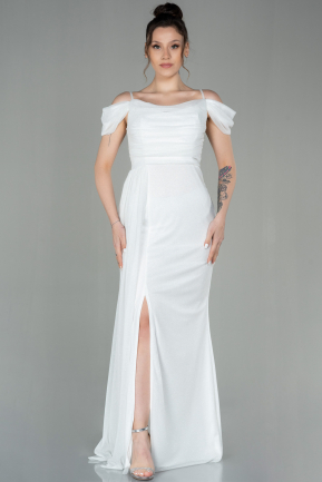 Long White Evening Dress ABU2835