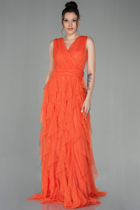 Orange Long Prom Gown ABU2429