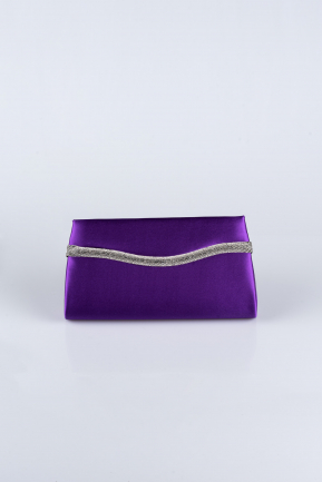 Purple Satin Night Bag V498