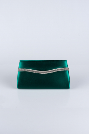 Emerald Green Satin Night Bag V498