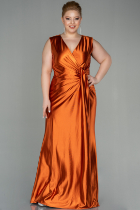 Orange Long Plus Size Evening Dress ABU2366