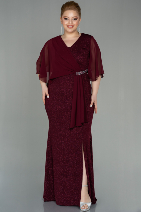 Long Burgundy Plus Size Evening Dress ABU2979