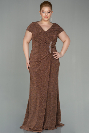 Long Copper Plus Size Evening Dress ABU2870