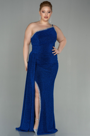 Long Sax Blue Oversized Evening Dress ABU2879