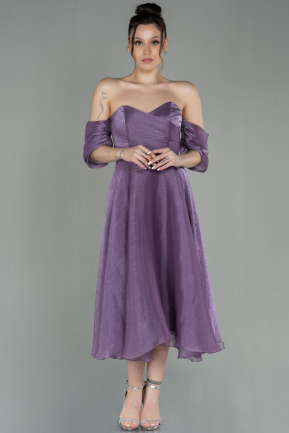 Midi Lavender Evening Dress ABK1738