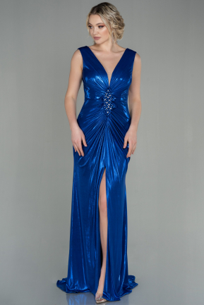 Long Sax Blue Evening Dress ABU2886