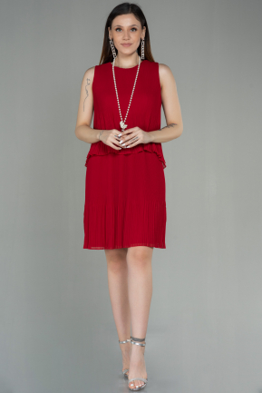 Red Short Invitation Dress ABK782