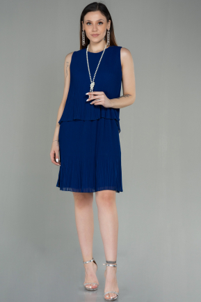 Sax Blue Short Invitation Dress ABK782