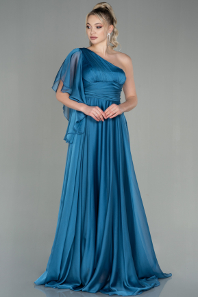 Long Blue Chiffon Evening Dress ABU2904