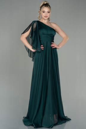 Long Emerald Green Chiffon Evening Dress ABU1755