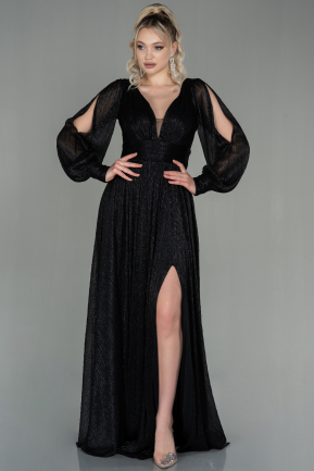 Long Black Evening Dress ABU2905