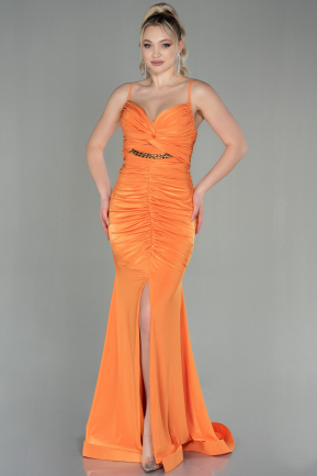 Long Orange Mermaid Prom Dress ABU2918