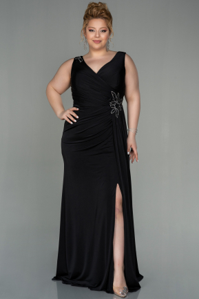 Long Black Large Size Dress ABU2927