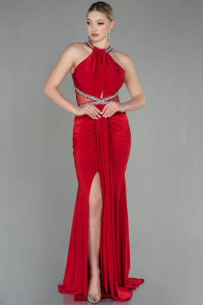 Long Red Mermaid Prom Dress ABU2940