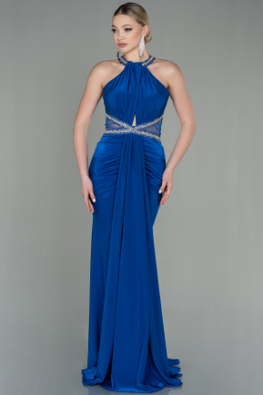 Long Sax Blue Mermaid Prom Dress ABU2940