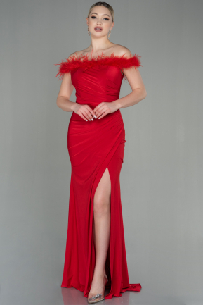Long Red Mermaid Evening Dress ABU2941